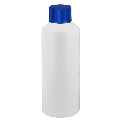 Bild Apothekenflasche HDPE 75ml weiss, mit blauem SV